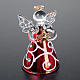 Christmas decoration, set of 4 glass angels with red vest s5