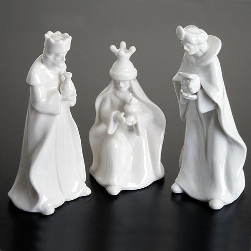 Crèche porcelaine blanche lucide 8 pcs 21 cm 6