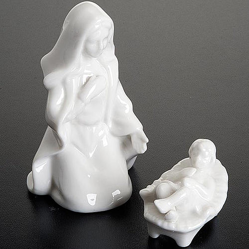 Nativity scene, 8 piece nativity in white porcelain 3