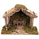 Nativity stable, wood, moss and cork s1