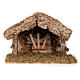 Nativity stable, moss and cork hut with manger s1