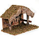 Nativity stable, moss and cork hut with manger s3