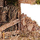 Cabaña belén con henil efecto antiguo 43 x 24 x 25 cm. s5