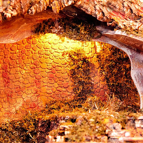 Cabaña belén  madera corcho y musgo 100 x 5 x 50 cm. 2