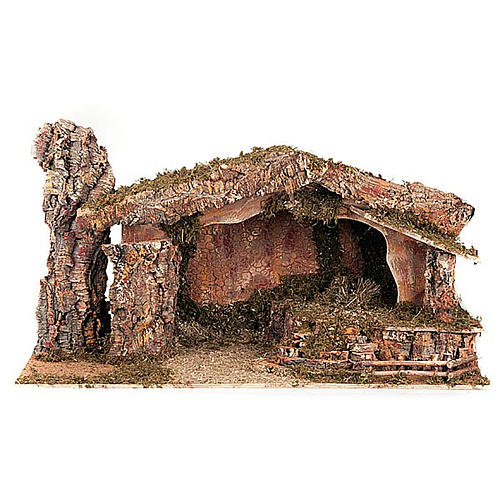 Nativity stable moss and cork, electical 1