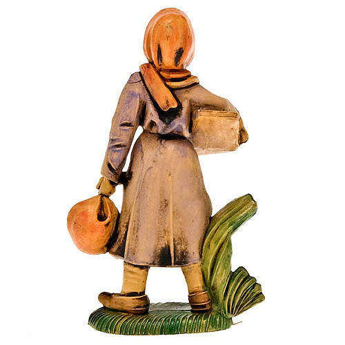 Nativity figurine, shepherdess with tray and bundle 8cm 2