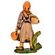 Nativity figurine, shepherdess with tray and bundle 8cm s2