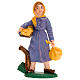 Nativity figurine, shepherdess with tray and bundle 8cm s3