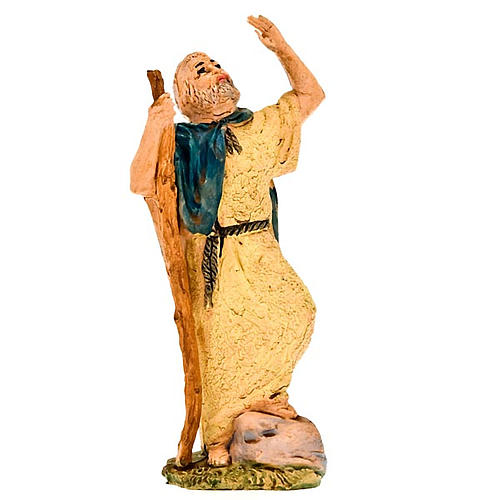 Nativity figurine, shepherd looking at the sky 13cm 1