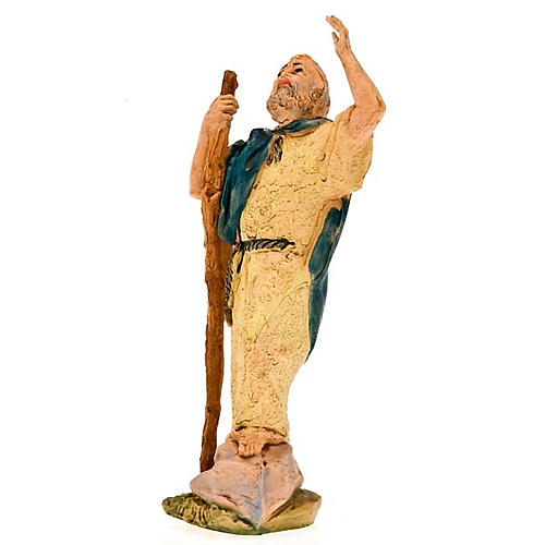 Nativity figurine, shepherd looking at the sky 13cm 2