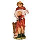 Nativity figurine, shepherd holding sheep in arms 13cm s1