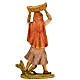 Nativity figurine Young shepherdess with basket on her head 18cm s2