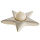 Christmas star candle holder in ivory porcelain gres s1