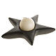 Candle holder Christmas star in porcelain gres s1
