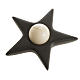 Candle holder Christmas star in porcelain gres s2