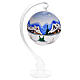 Porte bougie de Noel en verre soufflé peint s1