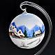 Porte bougie de Noel en verre soufflé peint s4