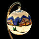 Porte bougie de Noel en verre soufflé peint s5