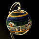 Porte bougie de Noel en verre soufflé paysage nuit s5