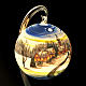 Lamp candle holder, painted snowy landscape s4