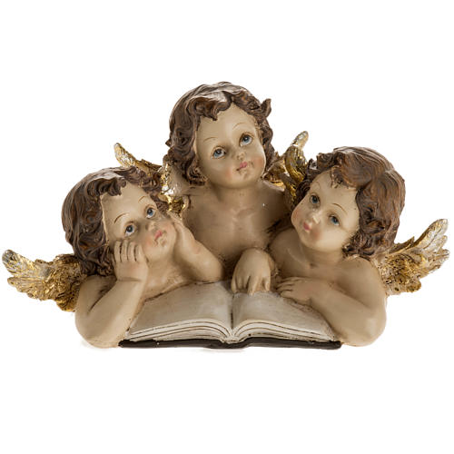 Tres angelitos con libro decoración de navidad 1