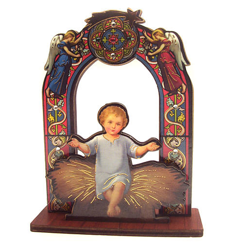 Image of baby Jesus on wood, 11cm 1