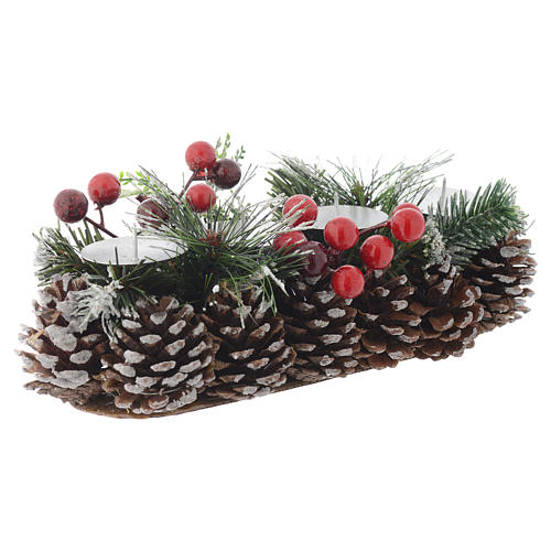 Christmas table centrepiece, candle holder for 4 candles 1