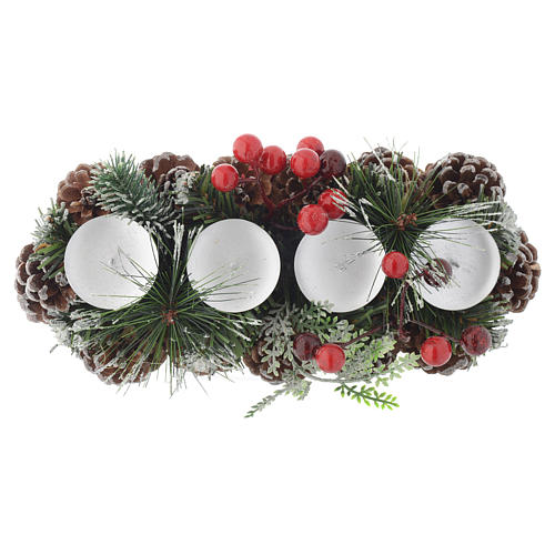 Christmas table centrepiece, candle holder for 4 candles 2