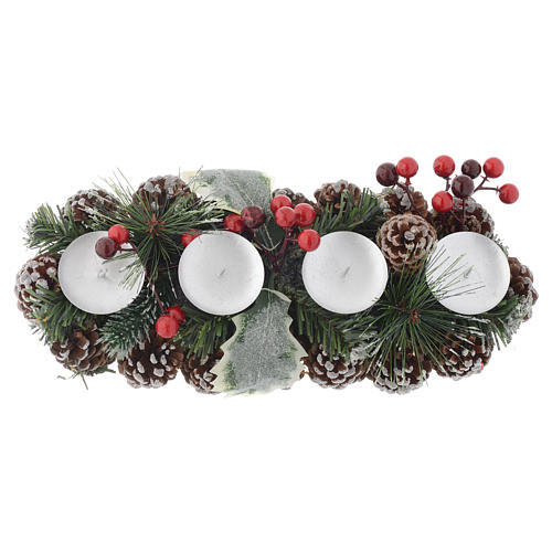 Christmas centrepiece with candle holder for 4 candles 2