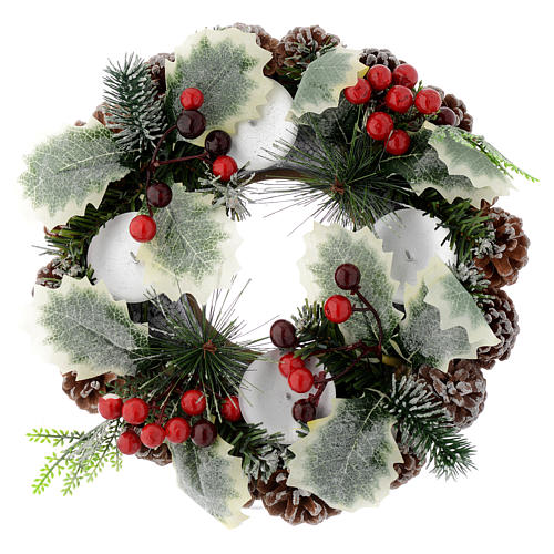Christmas wreath with candle holder 1