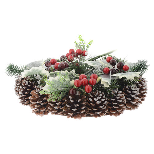 Christmas wreath with candle holder 2