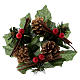 Christmas candle embellishment for spherical candle, pine cones and white stars s1