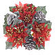 Christmas candle embellishment for spheric candle, pine cones and red stars s1
