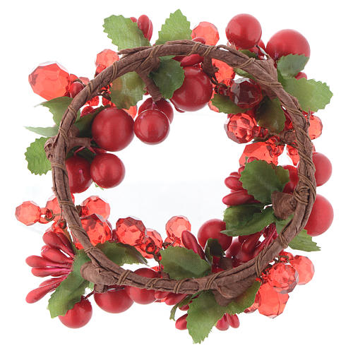 Garland for Christmas candles with pearls 8cm diameter 2