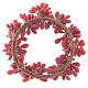 Red Berry Christmas Candle Ring Holder 8cm diameter s2