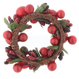 Décorations Noël pour la maison: Couronne de Noël avec baies pour bougies 4 cm Décorations Noël pour la maison: Couronne de Noël avec baies pour bougies 4 cm