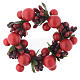 Christmas candle embellishment with red berries 4cm diameter s1