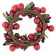 Christmas candle embellishment with red berries 4cm diameter s2