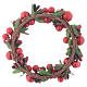Christmas candle embellishment with red berries 8cm s2