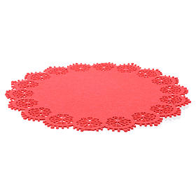 Decori natalizi per la casa: Centrotavola natalizio rosso diam 33 cm Decori natalizi per la casa: Centrotavola natalizio rosso diam 33 cm