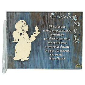 Décorations Noël pour la maison: Cadre ange voeux ITA 8,5x10 cm Décorations Noël pour la maison: Cadre ange voeux ITA 8,5x10 cm