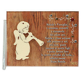 Décorations Noël pour la maison: Cadre ange flûte voeux en ITA 8,5x10 cm Décorations Noël pour la maison: Cadre ange flûte voeux en ITA 8,5x10 cm