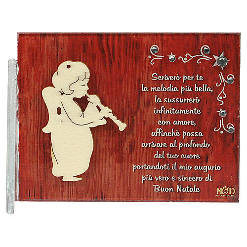 Kleines Bild mit Engel, Satz und Klarinette, 8,5 x 10 cm 1