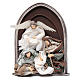 Escena Natividad con ángel de resina cuadro en relieve 40 cm s1
