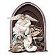 Scena narodzin Jezusa i anioł z żywicy relief w obrazku 40 cm s1