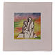 Nativity scene detailed picture in fireclay 10X10 cm s1