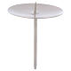 Candle base in white metal 10 cm s1