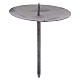 Candle base in mouse grey metal 10.5 cm s1