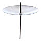 Candle base in silver coloured metal, diameter 55 mm, set of 4 pcs s1