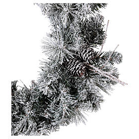 Weihnachtsschmuck: Adventskranz mit Schnee und Zapfen 50cm Durchmesser Weihnachtsschmuck: Adventskranz mit Schnee und Zapfen 50cm Durchmesser